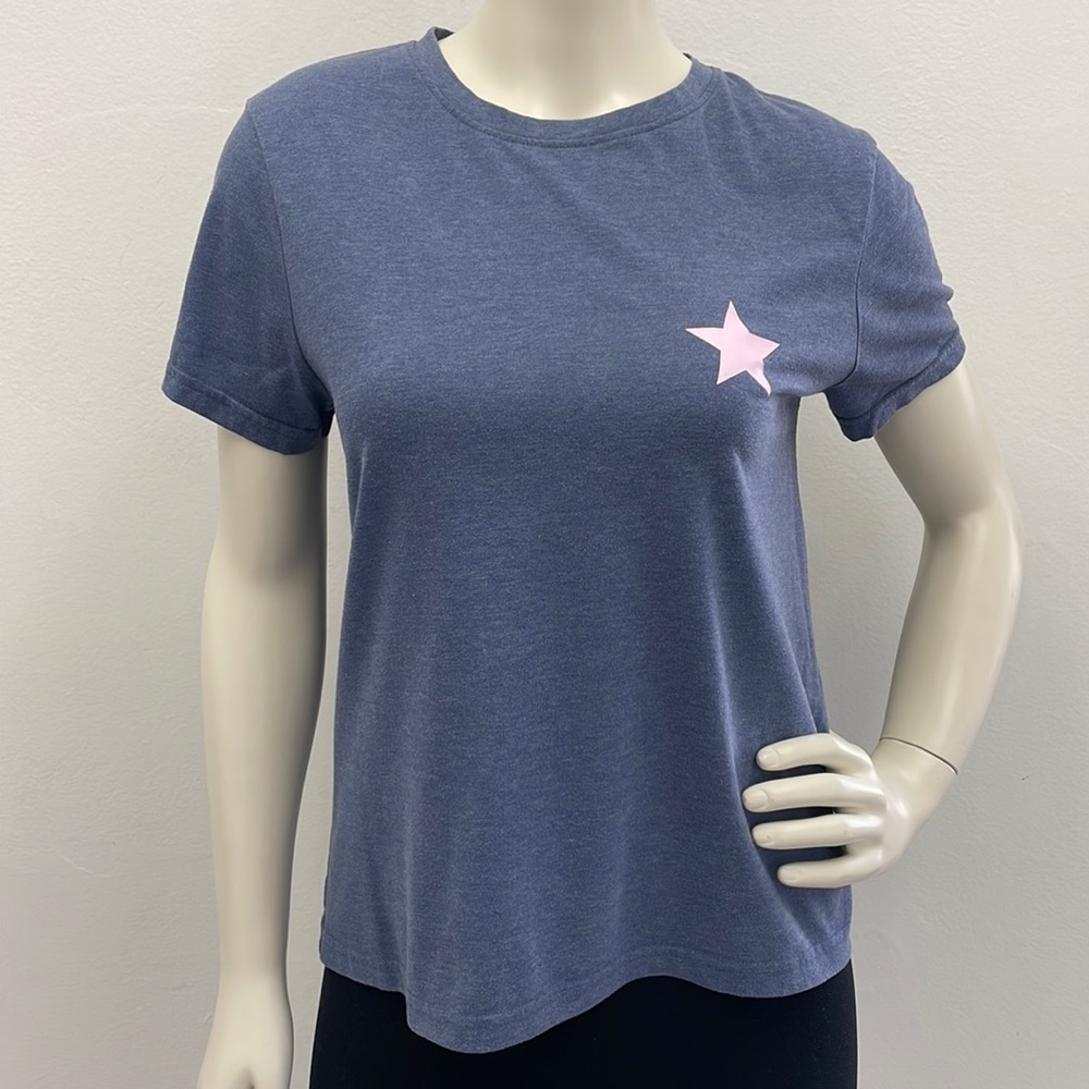 Blue T-Shirt with Pink Star